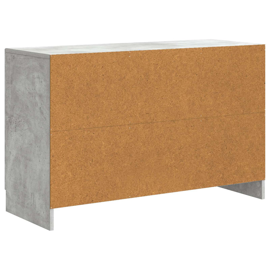 Dressoir met lade Betongrijs 89 x 34,5 x 57 cm Bewerkt hout