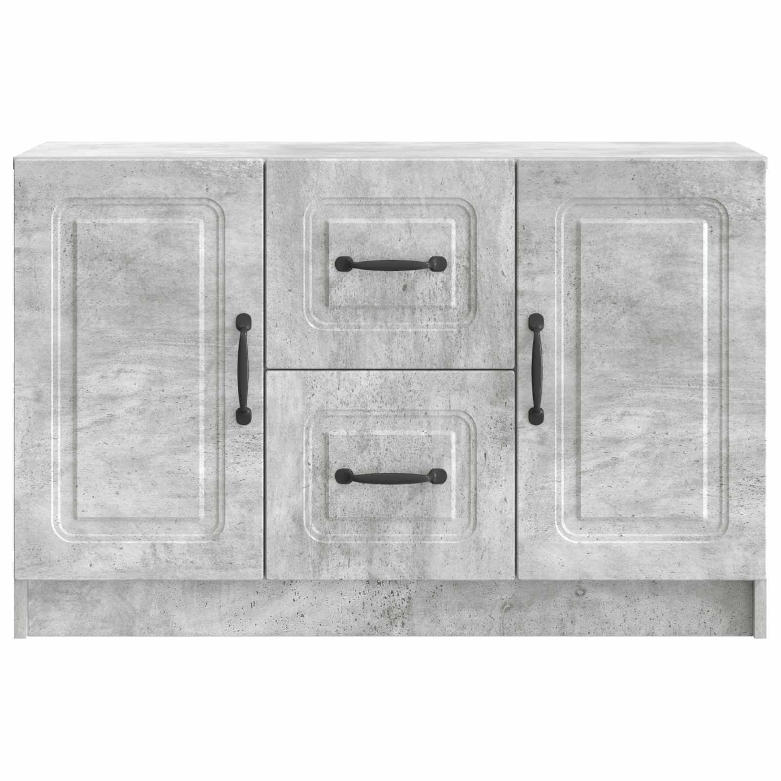 Dressoir met lade Betongrijs 89 x 34,5 x 57 cm Bewerkt hout