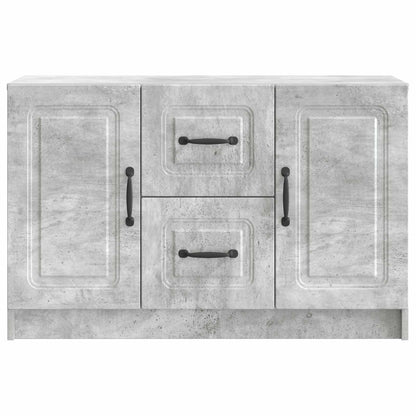 Dressoir met lade Betongrijs 89 x 34,5 x 57 cm Bewerkt hout