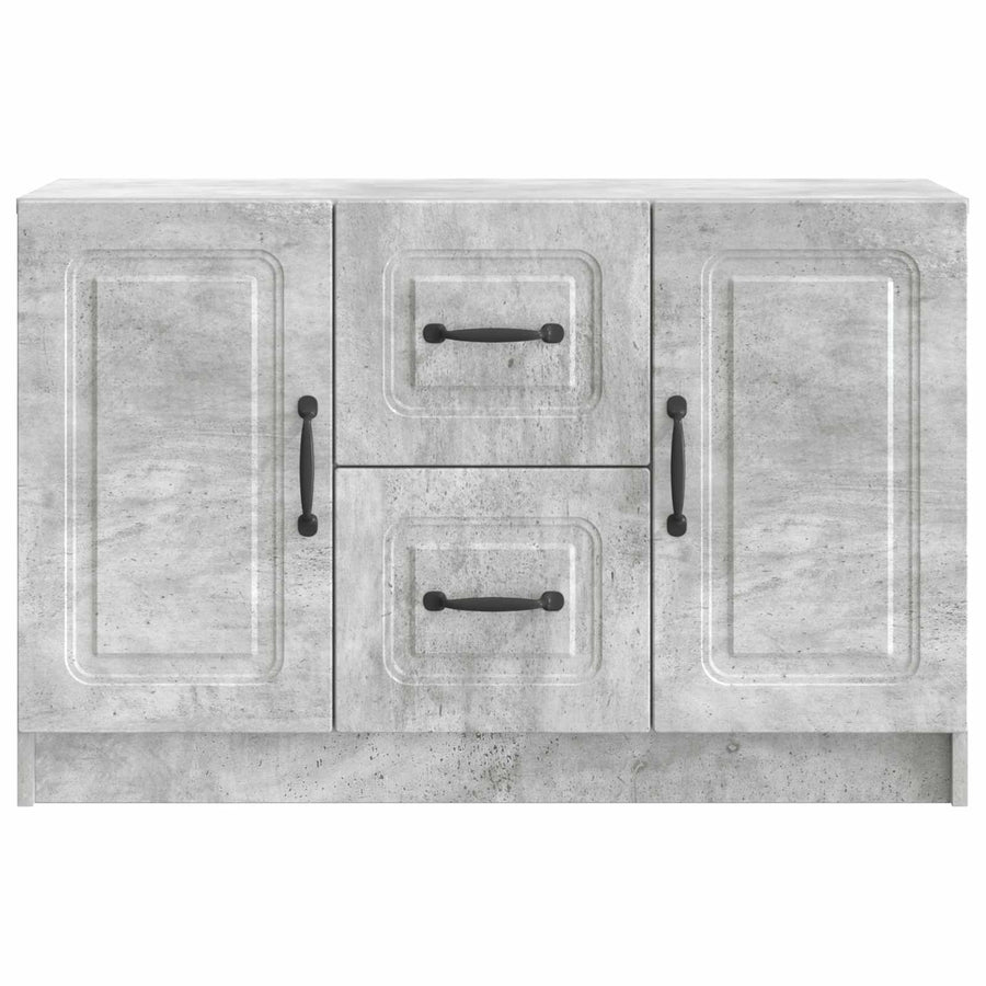 Dressoir met lade Betongrijs 89 x 34,5 x 57 cm Bewerkt hout
