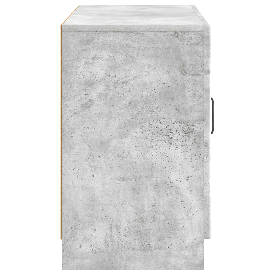 Dressoir met lade Betongrijs 89 x 34,5 x 57 cm Bewerkt hout