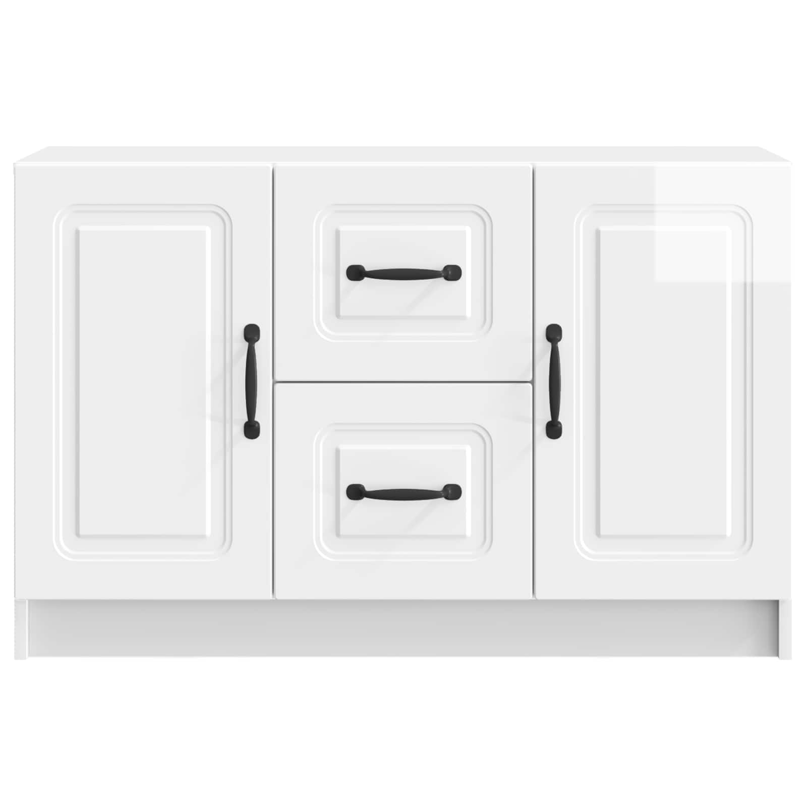 Dressoir met lade Hoogglans Wit 89 x 34,5 x 57 cm Bewerkt hout
