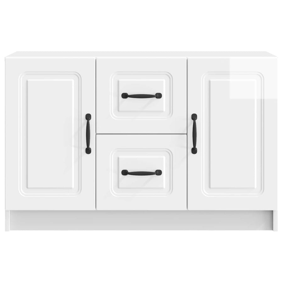 Dressoir met lade Hoogglans Wit 89 x 34,5 x 57 cm Bewerkt hout