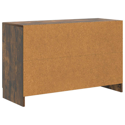 Dressoir met lade Gerookt eiken 89 x 34,5 x 57 cm Bewerkt hout