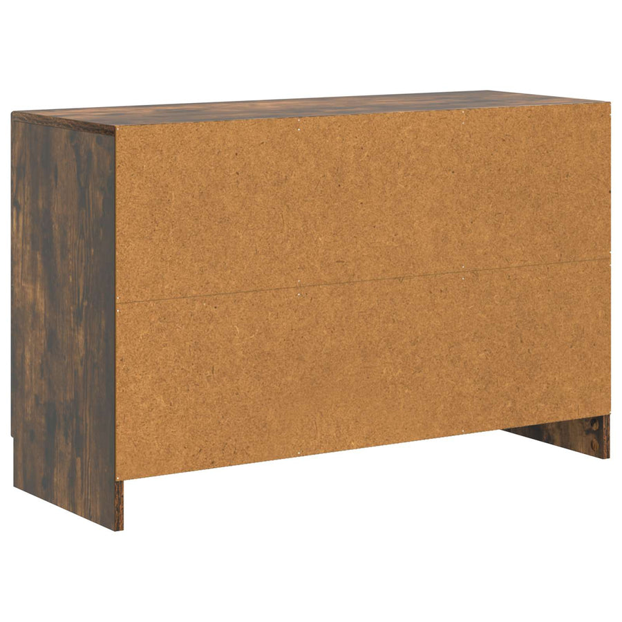 Dressoir met lade Gerookt eiken 89 x 34,5 x 57 cm Bewerkt hout