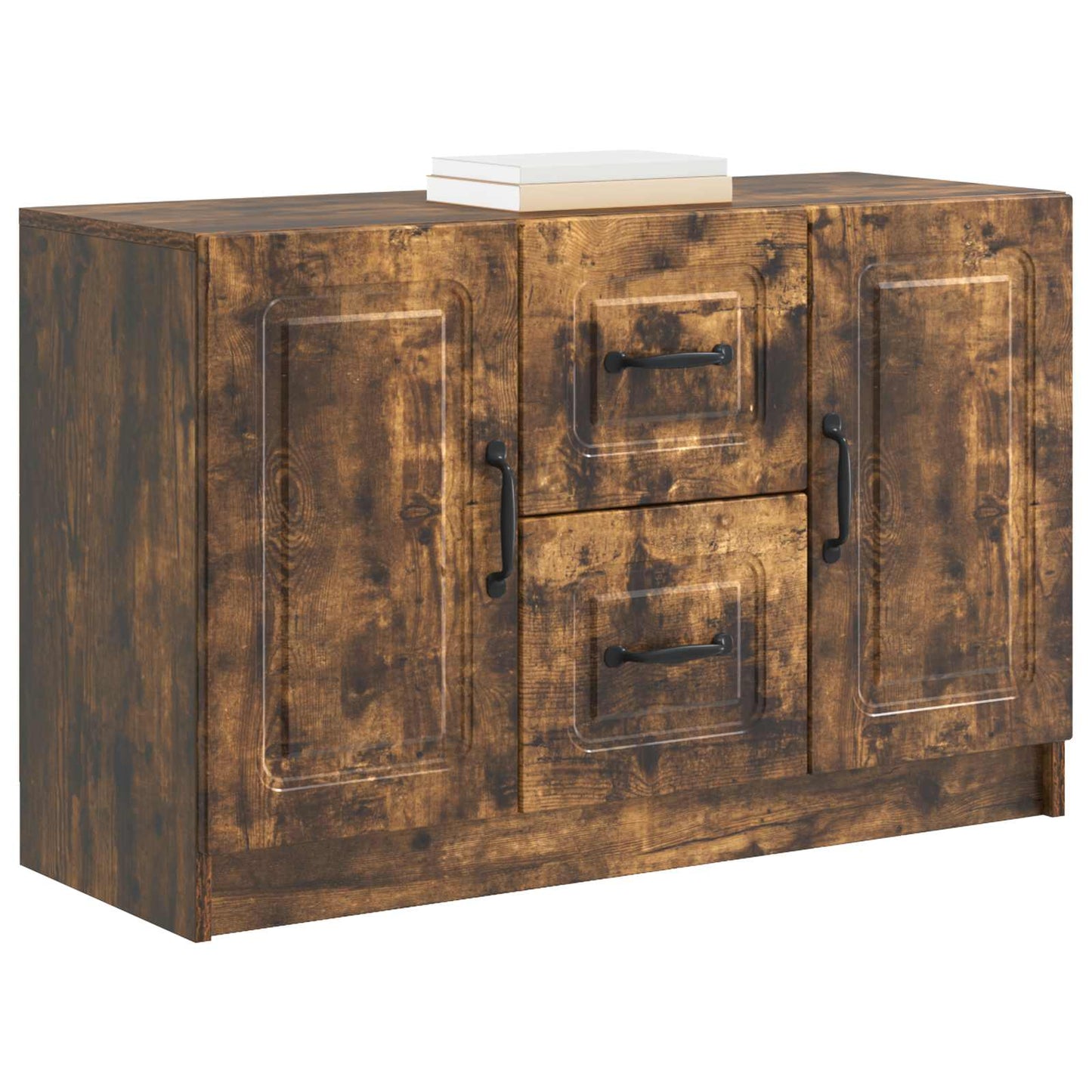 Dressoir met lade Gerookt eiken 89 x 34,5 x 57 cm Bewerkt hout