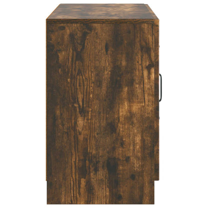Dressoir met lade Gerookt eiken 89 x 34,5 x 57 cm Bewerkt hout