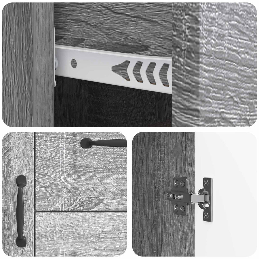 Dressoir met lade Grijs sonoma 89 x 34,5 x 57 cm Bewerkt hout