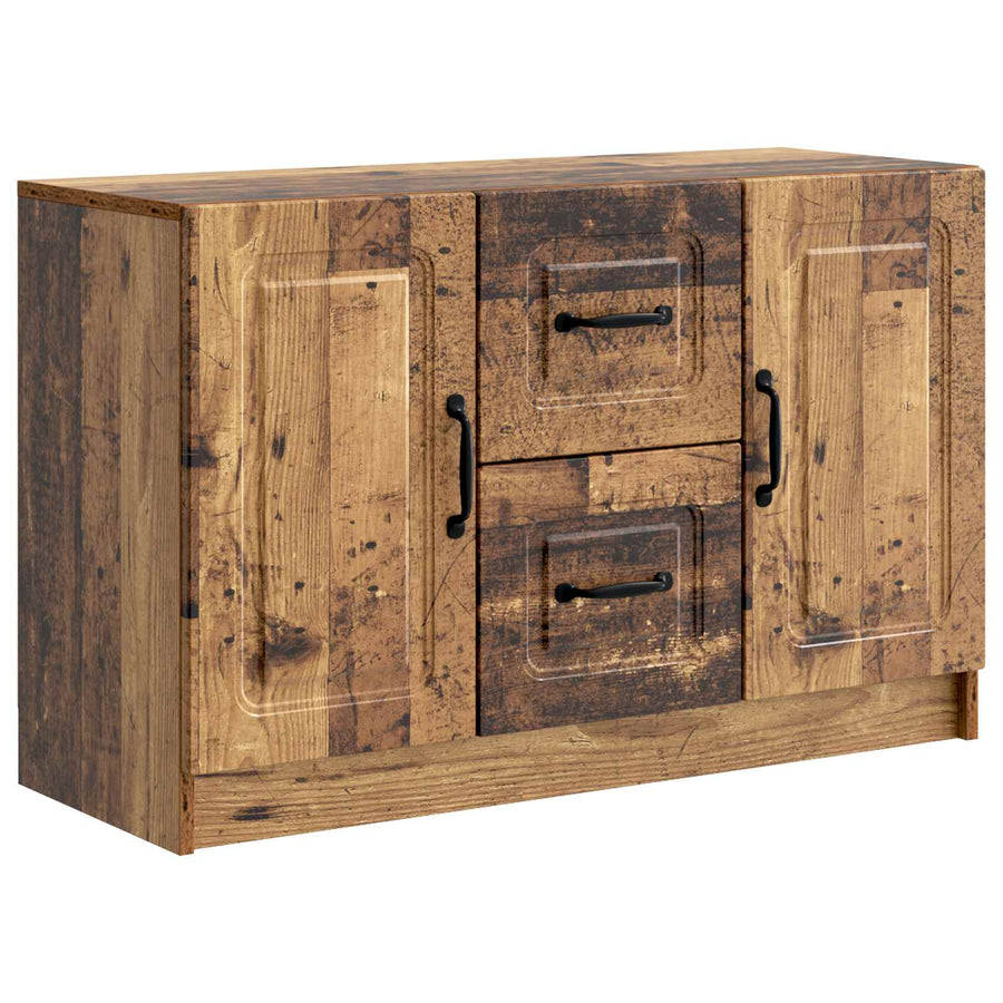 Dressoir met lade Oud hout 89 x 34,5 x 57 cm Bewerkt hout