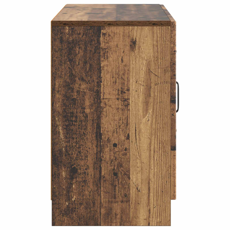 Dressoir met lade Oud hout 89 x 34,5 x 57 cm Bewerkt hout