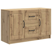 Dressoir bewerkt hout 89x34,5x57 cm Artisanaal eiken