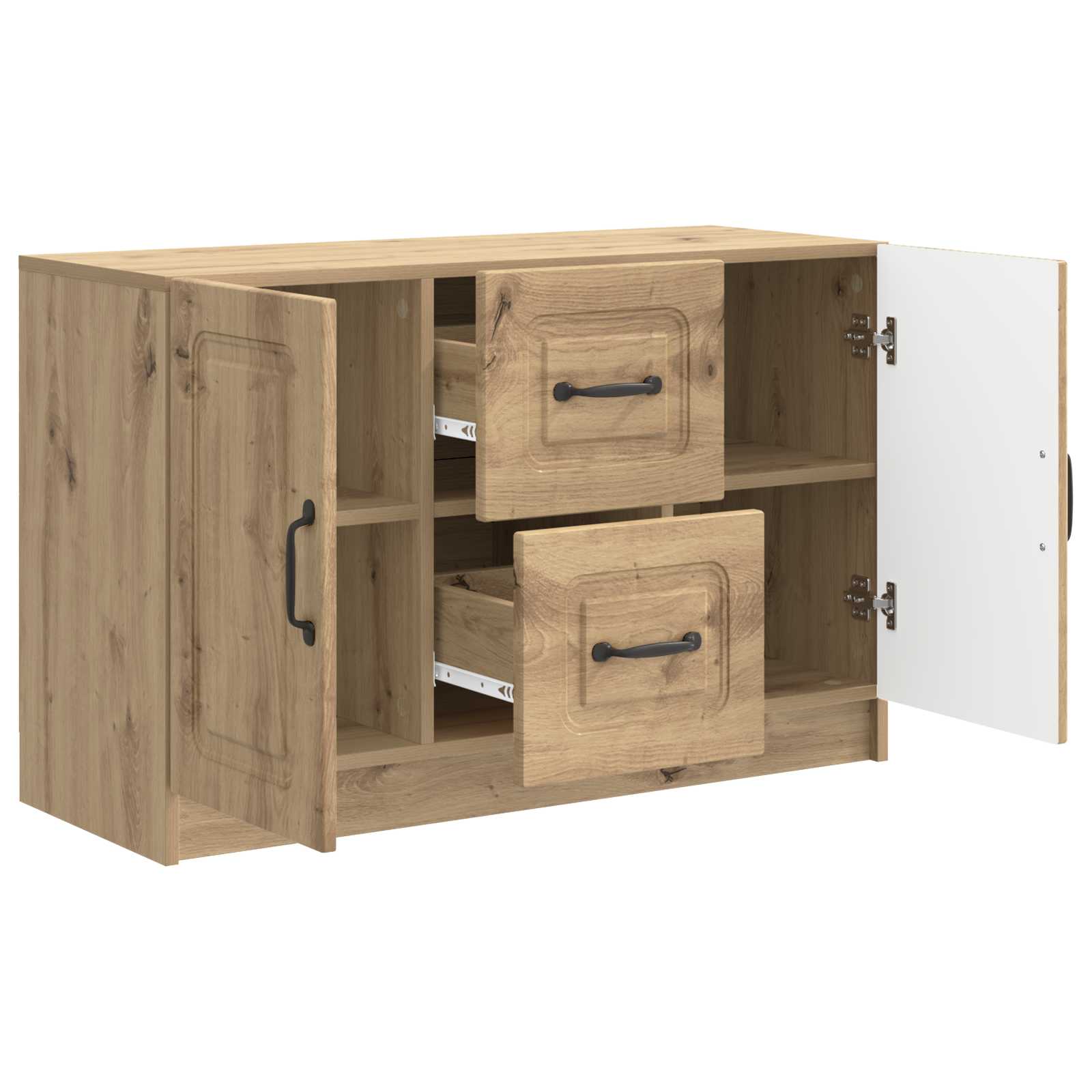 Dressoir Artisanaal eiken 89 x 34,5 x 57 cm Bewerkt hout
