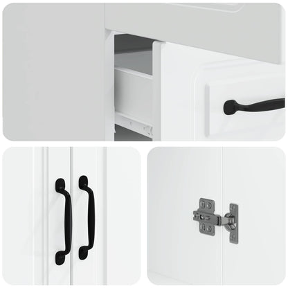 Dressoir met lade Wit 66 x 34,5 x 92 cm Bewerkt hout