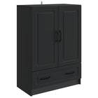 Sideboard with Drawer Black 66 x 34.5 x 92 cm Engineered Wood
