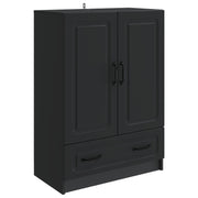Dressoir zwart 66x34,5x92 cm bewerkt hout
