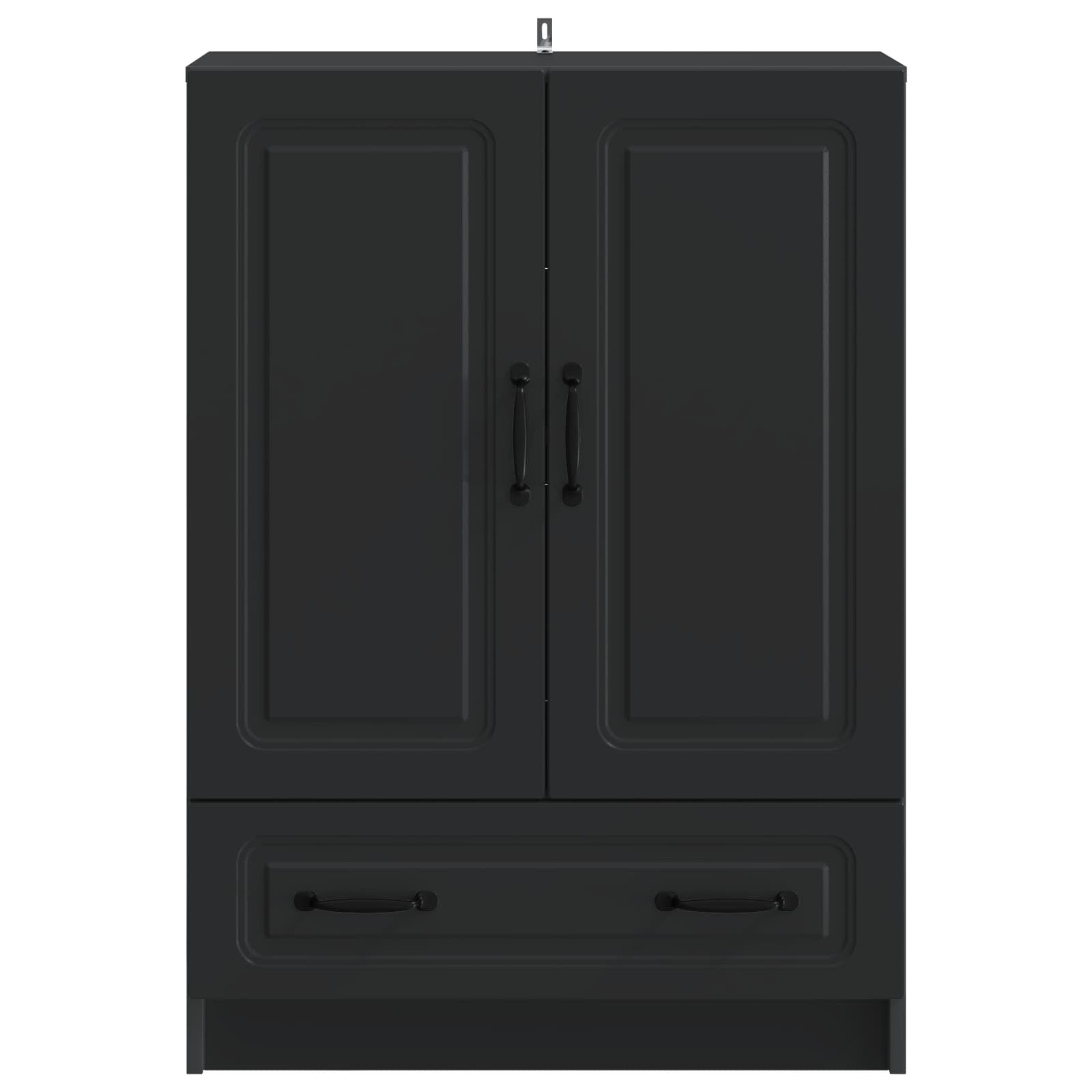 Dressoir met lade Zwart 66 x 34,5 x 92 cm Bewerkt hout