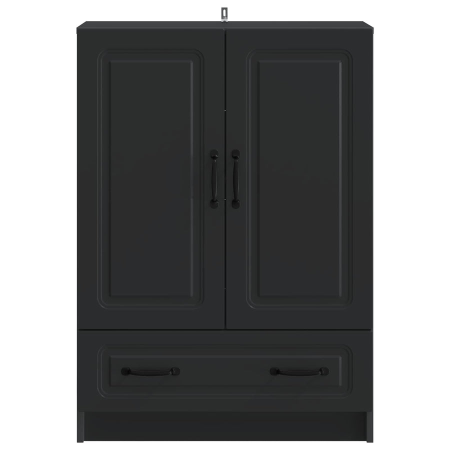Dressoir met lade Zwart 66 x 34,5 x 92 cm Bewerkt hout