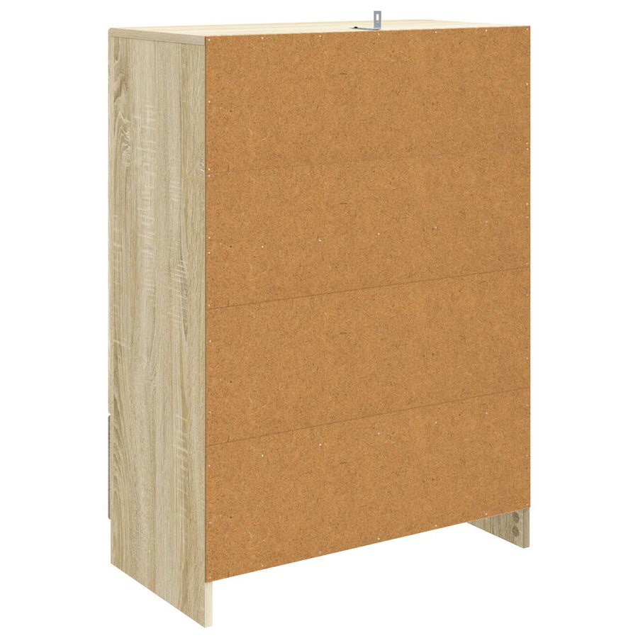 Dressoir met lade Sonoma Eiken 66 x 34,5 x 92 cm Bewerkt hout