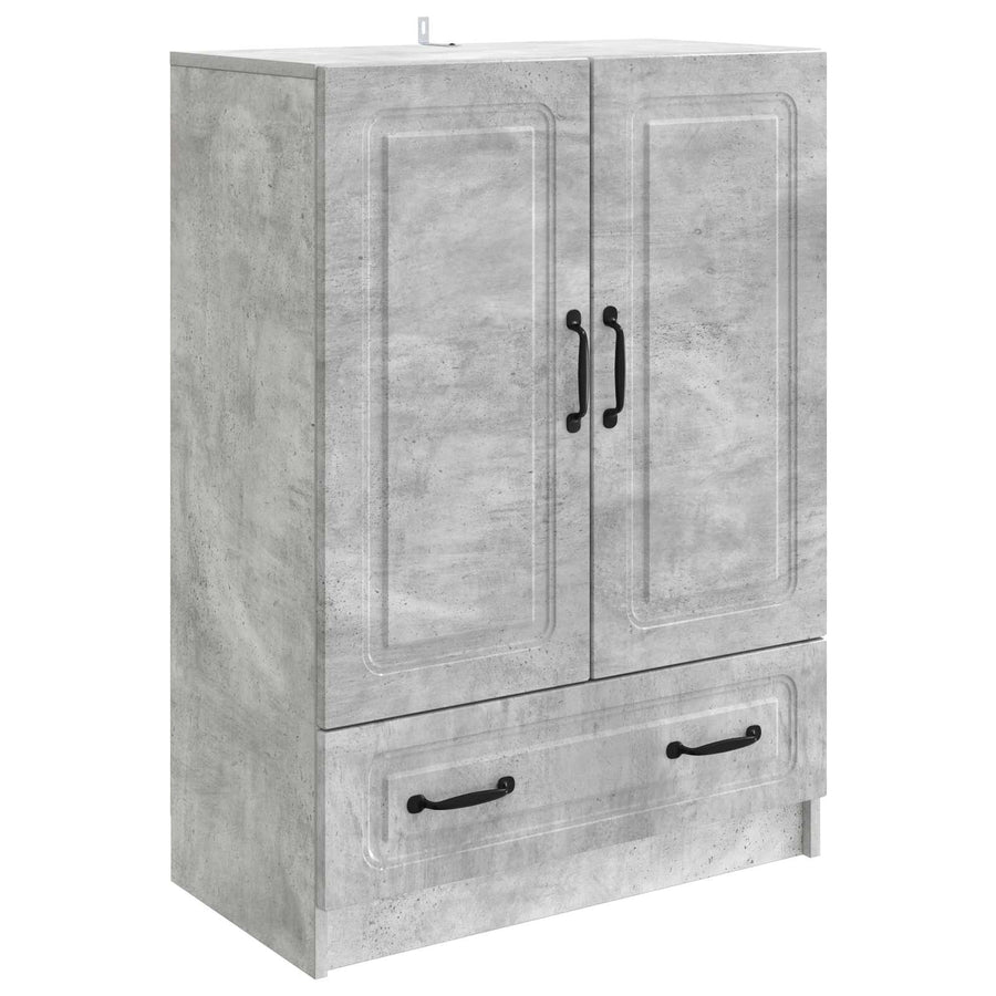 Dressoir met lade Betongrijs 66 x 34,5 x 92 cm Bewerkt hout