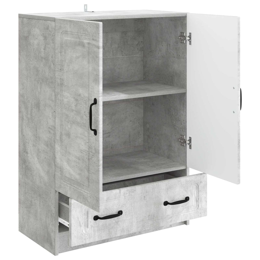 Dressoir met lade Betongrijs 66 x 34,5 x 92 cm Bewerkt hout