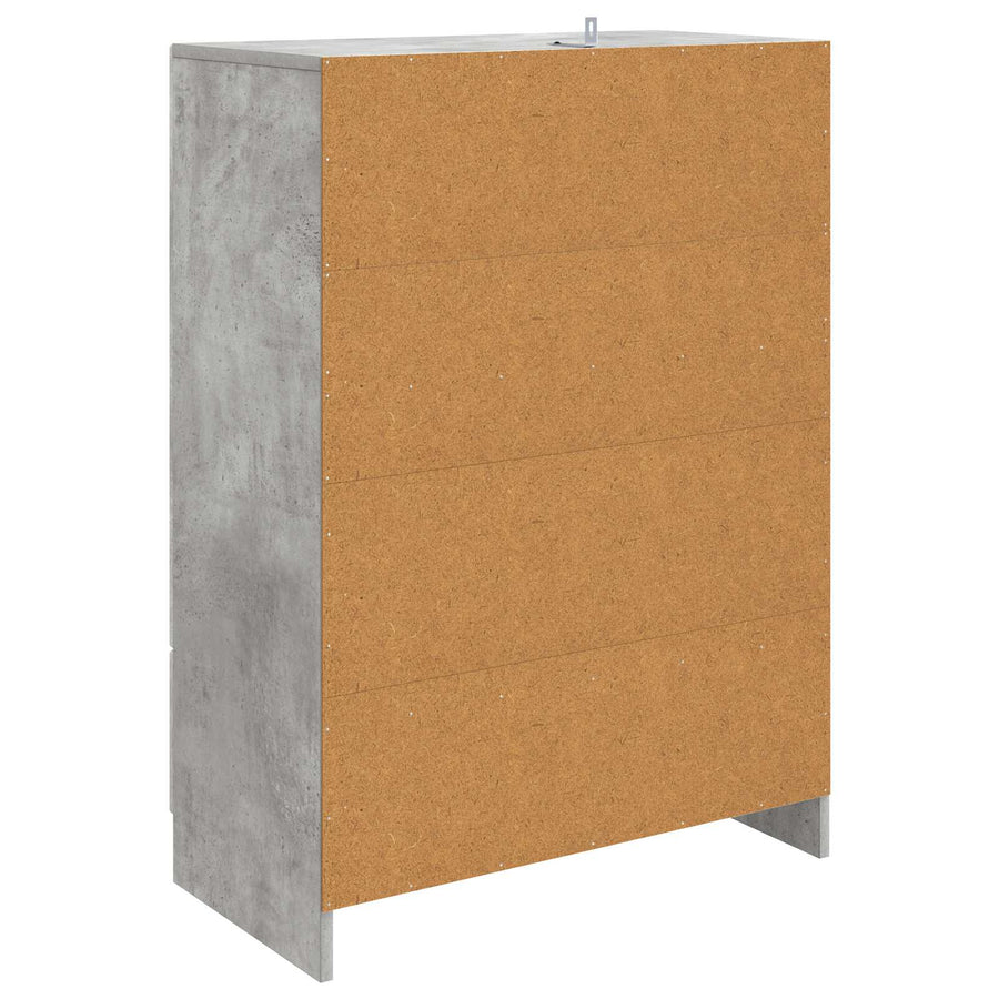 Dressoir met lade Betongrijs 66 x 34,5 x 92 cm Bewerkt hout
