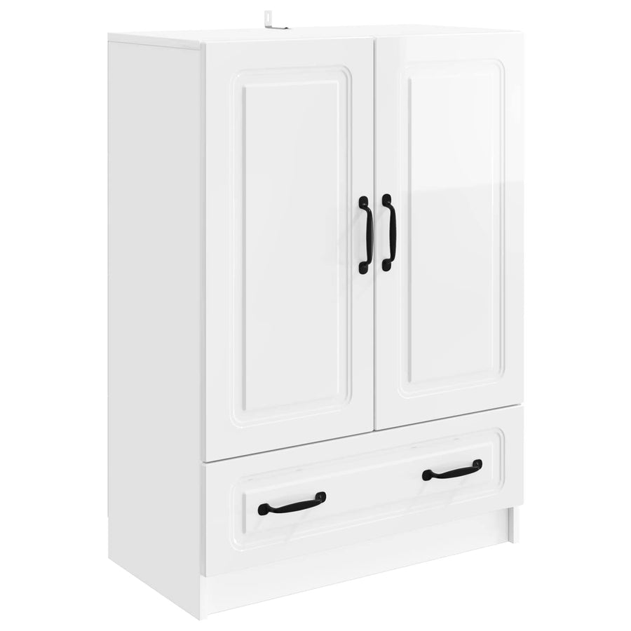 Dressoir met lade Hoogglans Wit 66 x 34,5 x 92 cm Bewerkt hout