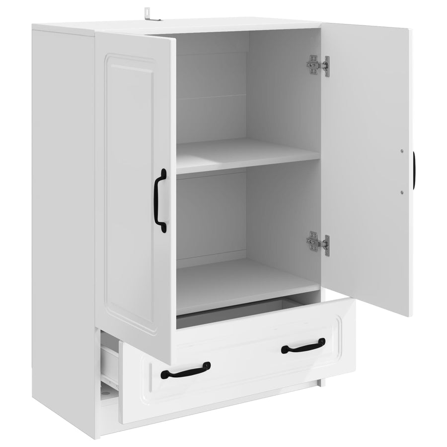 Dressoir met lade Hoogglans Wit 66 x 34,5 x 92 cm Bewerkt hout