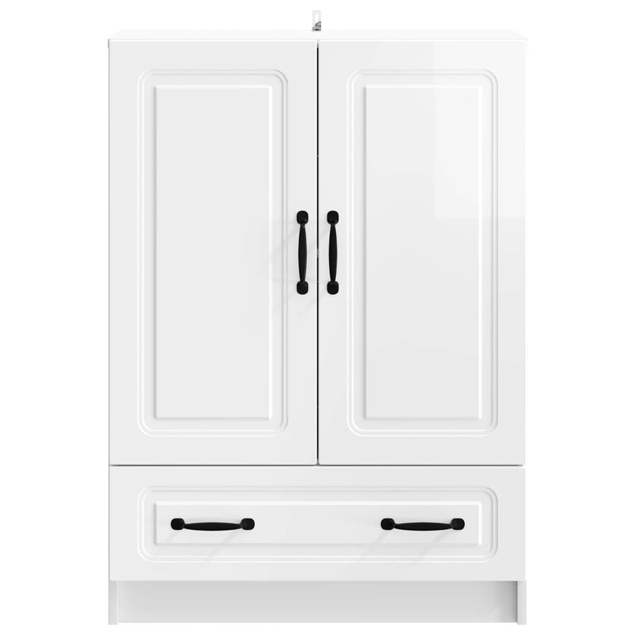 Dressoir met lade Hoogglans Wit 66 x 34,5 x 92 cm Bewerkt hout