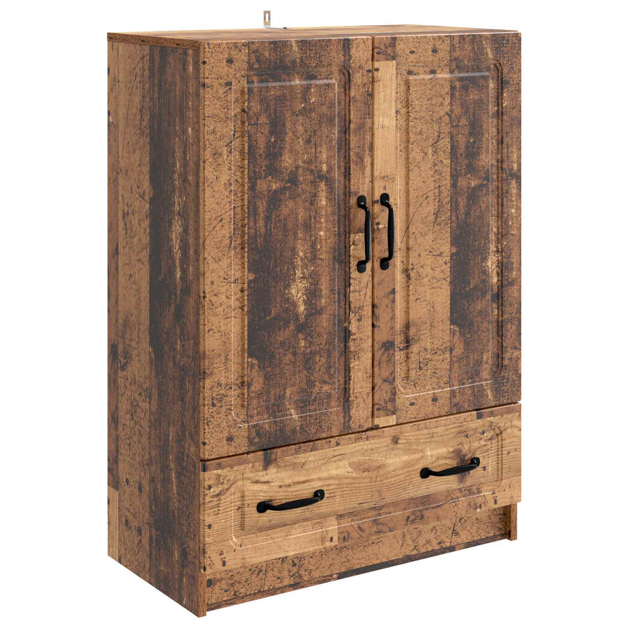 Dressoir met lade Oud hout 66 x 34,5 x 92 cm Bewerkt hout
