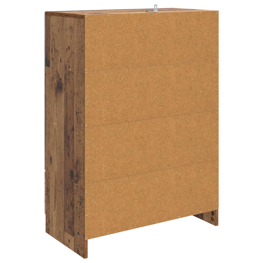 Dressoir met lade Oud hout 66 x 34,5 x 92 cm Bewerkt hout