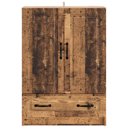 Dressoir met lade Oud hout 66 x 34,5 x 92 cm Bewerkt hout