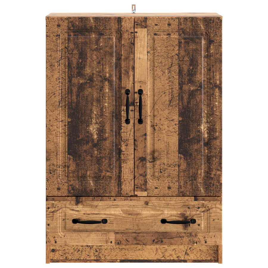 Dressoir met lade Oud hout 66 x 34,5 x 92 cm Bewerkt hout