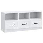 Tv-kast lade wit 102x34,5x47 cm bewerkt hout