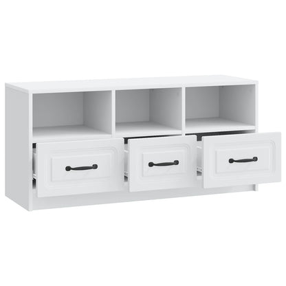 TV-kast met lade Wit 102 x 34,5 x 47 cm Bewerkt hout