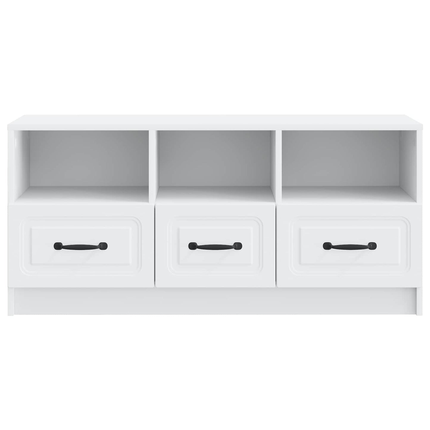 TV-kast met lade Wit 102 x 34,5 x 47 cm Bewerkt hout