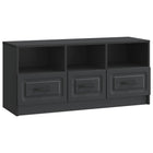 TV-kast 102x34,5x47 cm zwart bewerkt hout