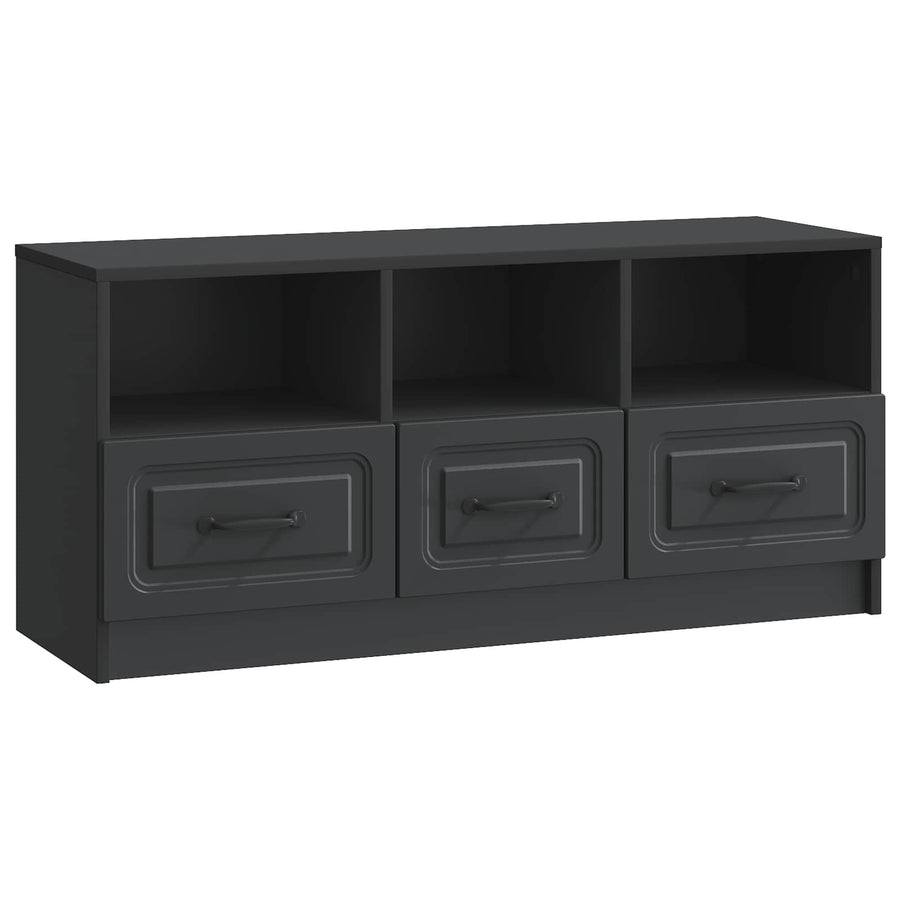 TV-kast met lade Zwart 102 x 34,5 x 47 cm Bewerkt hout