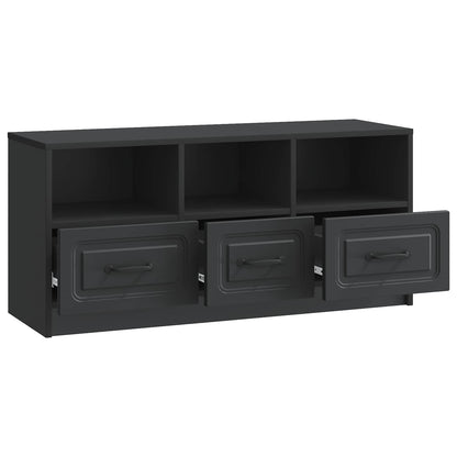 TV-kast met lade Zwart 102 x 34,5 x 47 cm Bewerkt hout