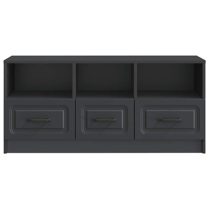 TV-kast met lade Zwart 102 x 34,5 x 47 cm Bewerkt hout