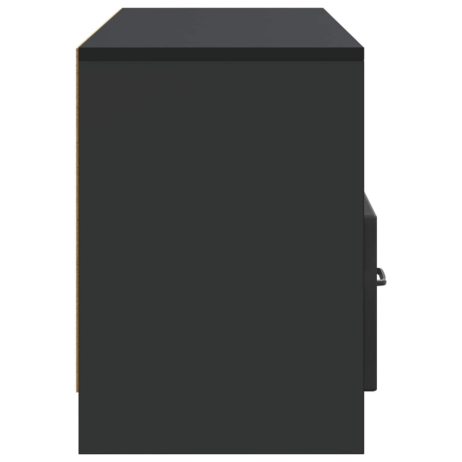TV-kast met lade Zwart 102 x 34,5 x 47 cm Bewerkt hout