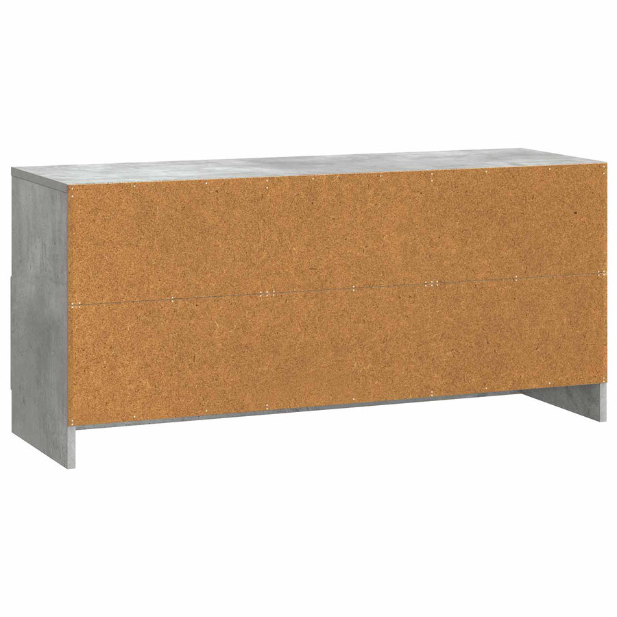 TV-kast met lade Betongrijs 102 x 34,5 x 47 cm Bewerkt hout
