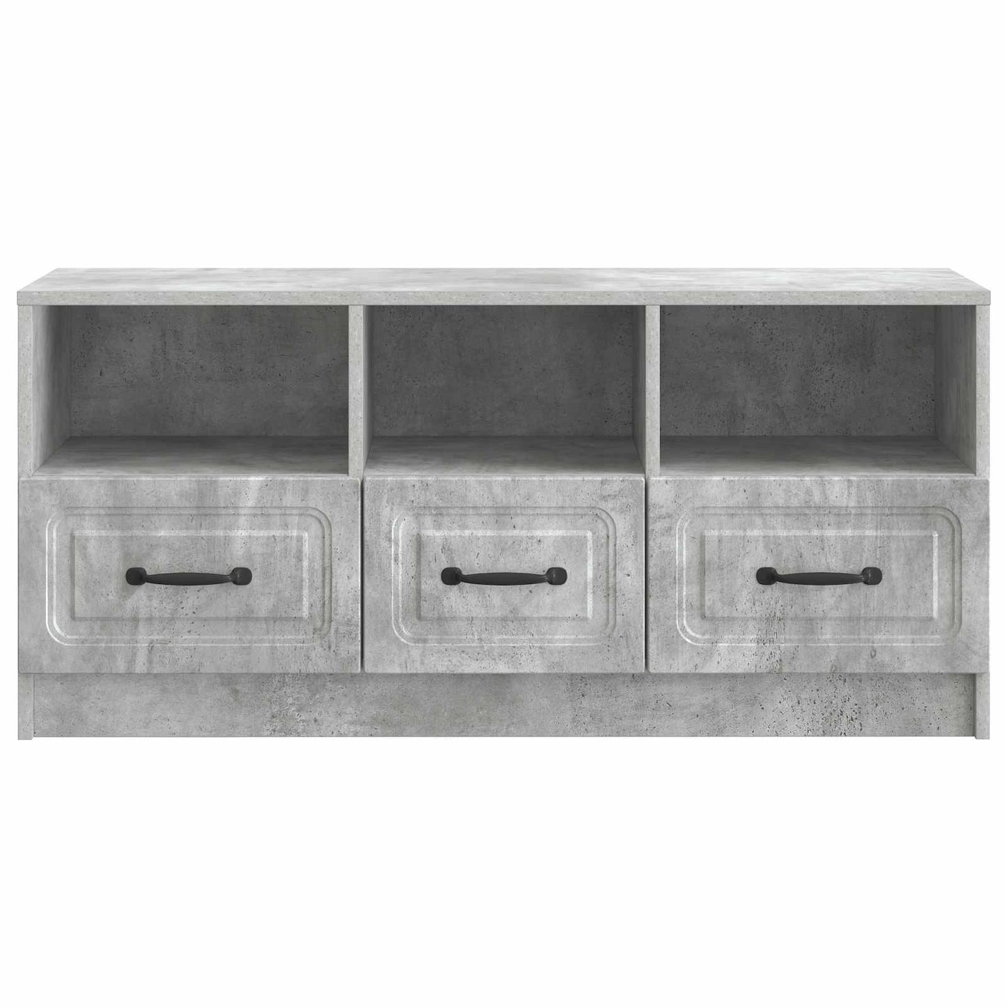 TV-kast met lade Betongrijs 102 x 34,5 x 47 cm Bewerkt hout