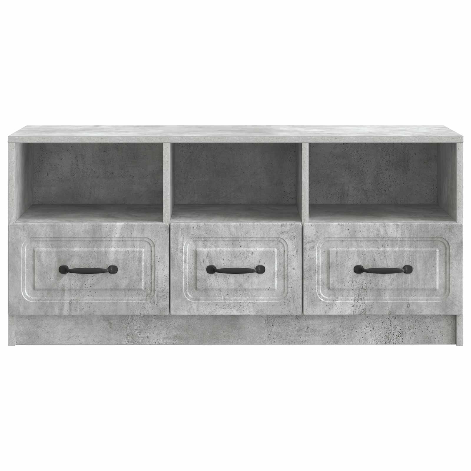 TV-kast met lade Betongrijs 102 x 34,5 x 47 cm Bewerkt hout
