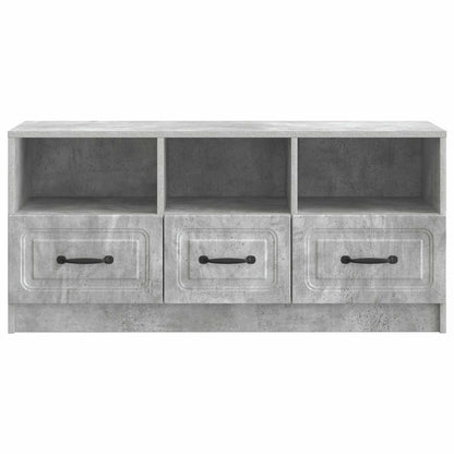 TV-kast met lade Betongrijs 102 x 34,5 x 47 cm Bewerkt hout