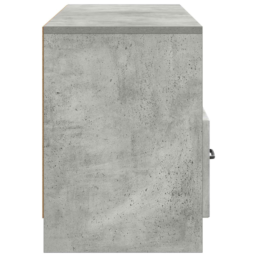 TV-kast met lade Betongrijs 102 x 34,5 x 47 cm Bewerkt hout