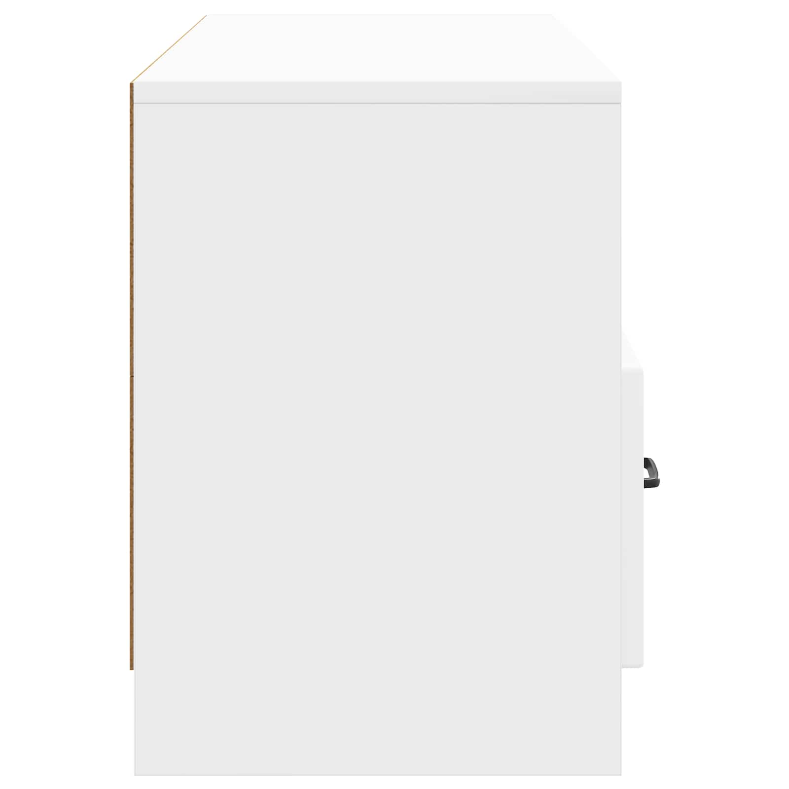 TV-kast met lade Hoogglans Wit 102 x 34,5 x 47 cm Bewerkt hout