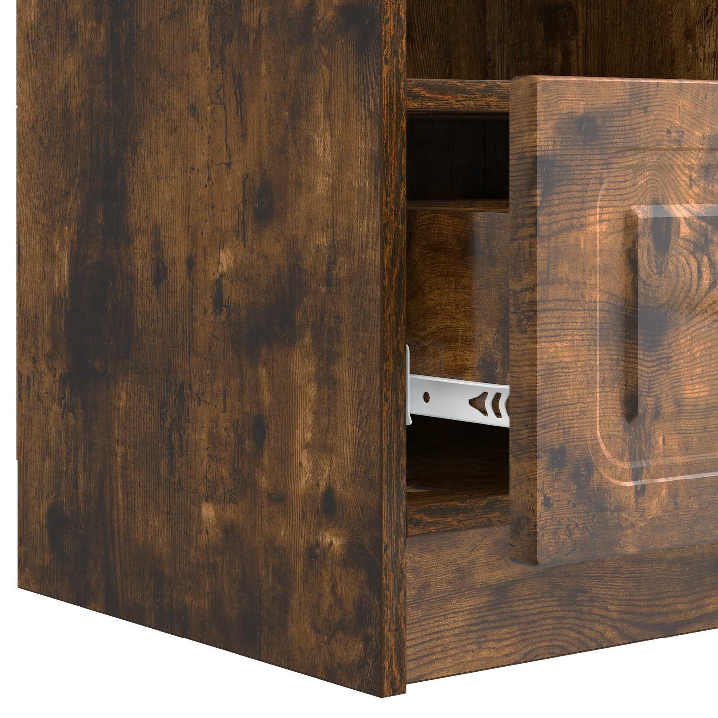 TV-kast met lade Gerookt eiken 102 x 34,5 x 47 cm Bewerkt hout