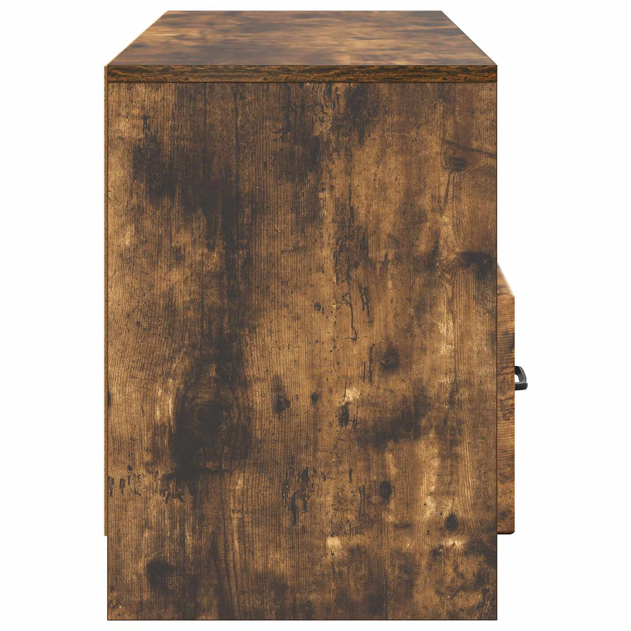 TV-kast met lade Gerookt eiken 102 x 34,5 x 47 cm Bewerkt hout