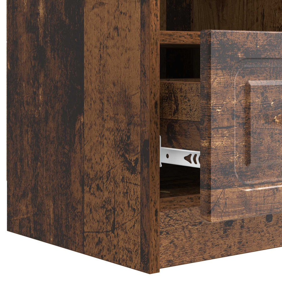 TV-kast met lade Oud hout 102 x 34,5 x 47 cm Bewerkt hout