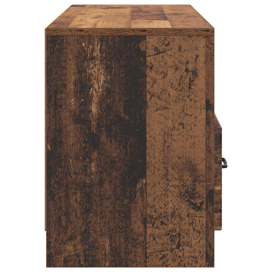 TV-kast met lade Oud hout 102 x 34,5 x 47 cm Bewerkt hout